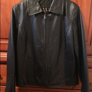 Ladies Black Leather Jacket